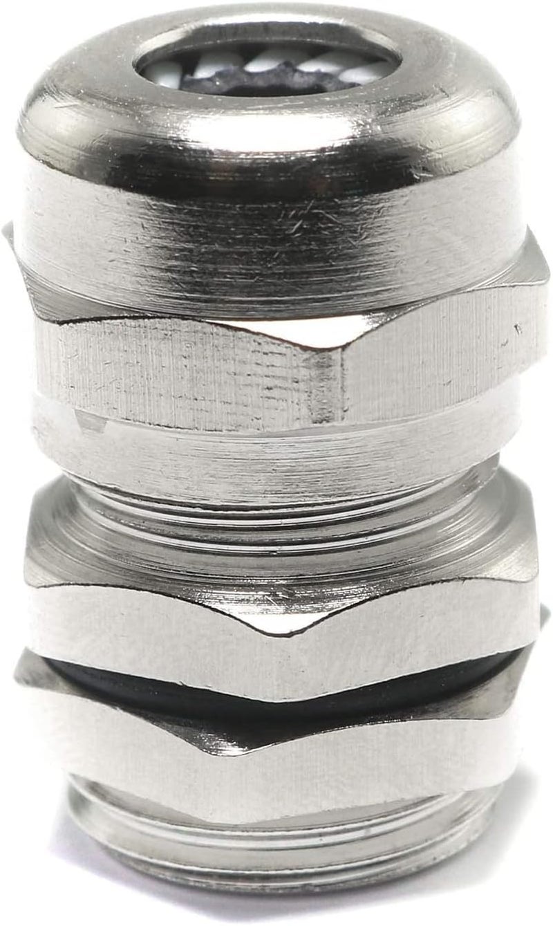 SQXBK 5PCS PG9 4-8mm Wire Range Metal Waterproof Connector Fastener Locknut Stuffing Cable Gland - Image 4